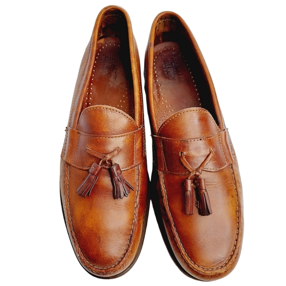 G H Bass Weejuns Men's Tasseled Loafers Brown Leather Shoe Sz 13 D Made in USA - Picture 4 of 16
